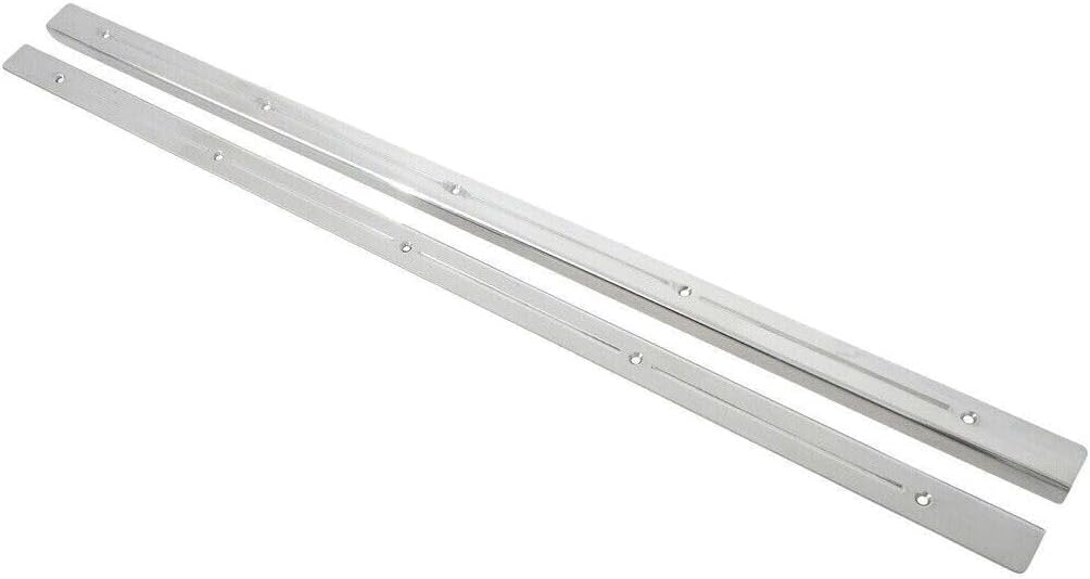 DOOR SILL TRIM / CARPET KEEPERS (SILL PLATES)- POLISHED ALUMINUM 1948-56 