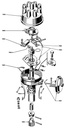 DISTRIBUTOR- Rebuilt 1949-53 -CAST IRON- 8 cyl **EXCHANGE**