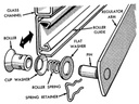 WINDOW REGULATOR ROLLER- nylon 1953-60
