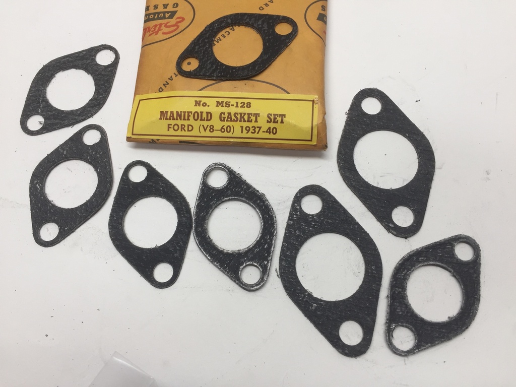 GASKETS- exhaust manifold 60 HP 1937-40 6 SMALL PORT 2 LARGE