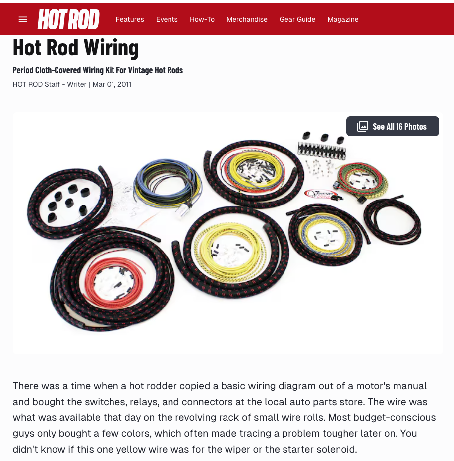 ​VINTAGE HOT ROD WIRING KIT
