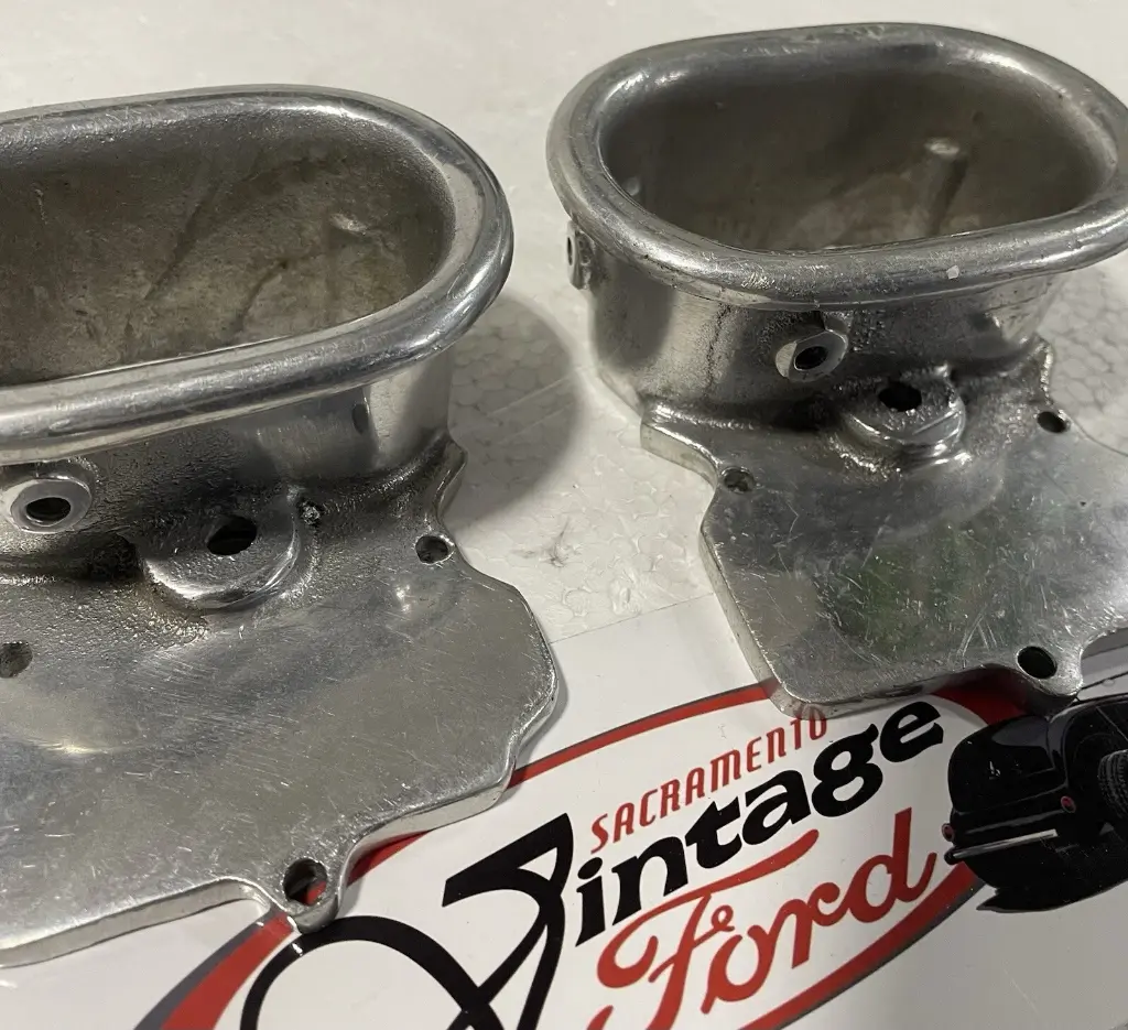 SCOTT STYLE TOPS FOR STROMBERG 97  (2) POLISHED ALUMINUM - ALMOST GONE SOLD AS-IS