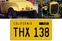 LICENSE PLATE- THX 138 - EMBOSSED W/ 1962 TAG/STICKER