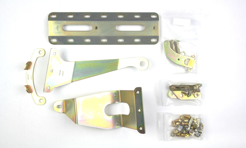 LOKAR SHIFTER FORD C6 23" NOSTALGIA DOUBLE BEND CHROME STICK, CASE MOUNT, BLACK KNOB