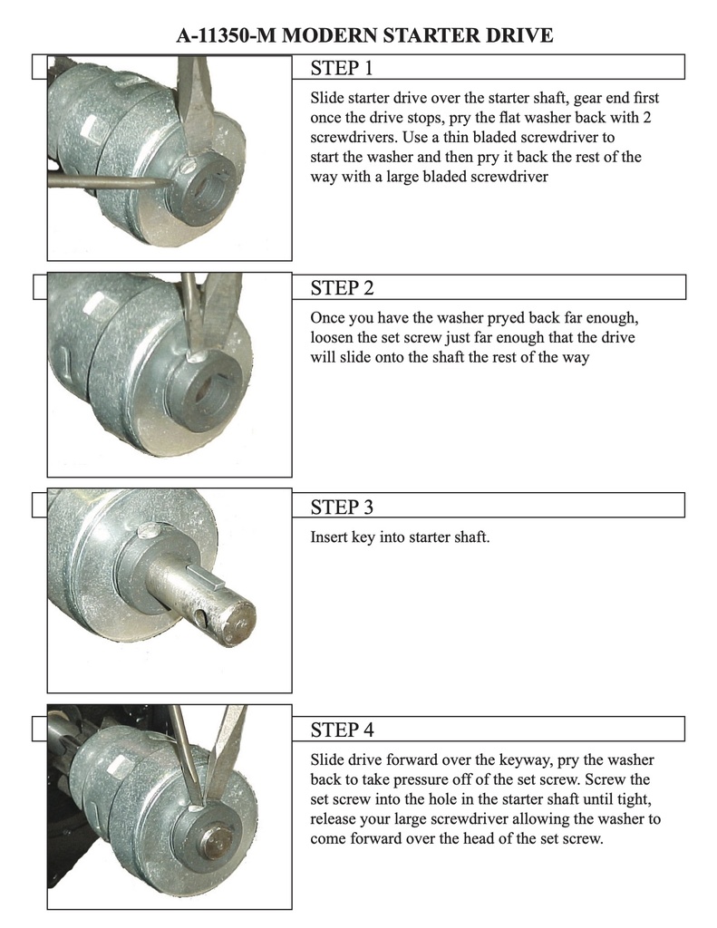 STARTER DRIVE (BENDIX) ASSEMBLY-MODERN 1928-53 GREAT FOR 12 VOLT