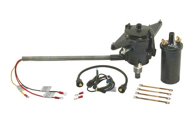 DISTRIBUTOR ELECTRONIC ZIPPER 6 VOLT POSITIVE GROUND with 40,000V EPOXY COIL 1928-1931 MODEL A FORD
