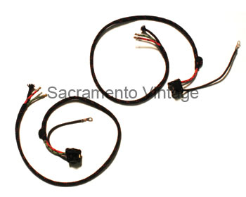 HEADLAMP SOCKETS & BRAIDED 
 CLOTH WIRING- FOR 2 LAMPS / PASSENGER 1941-48