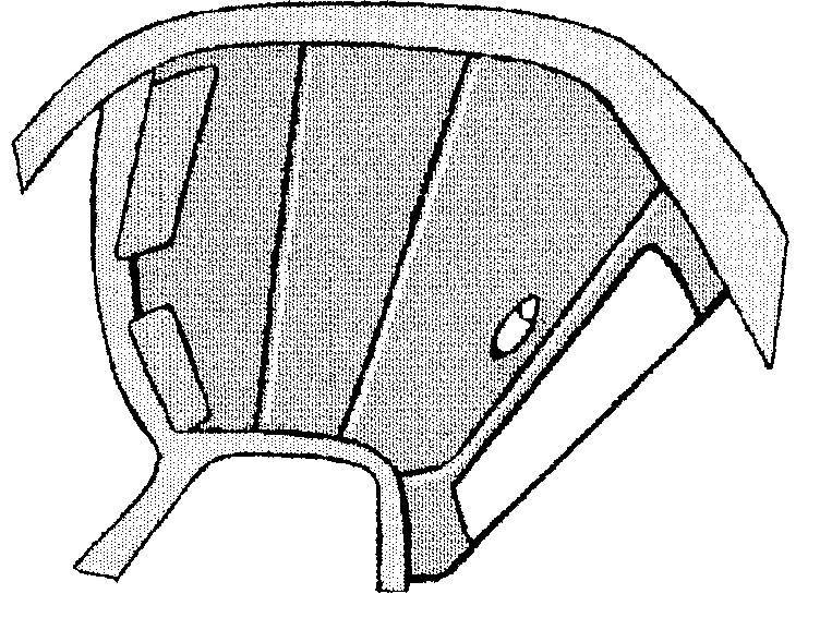 HEADLINER KIT-vinyl 1953-56 small window