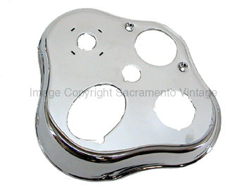 INSTRUMENT PANEL- FOR OVAL SPEEDOMETER 1928-30 CHROME