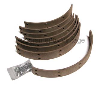 BRAKE LINING SET- MOLDED  (8 PCS)  FOR 4 WHEELS 1939-48