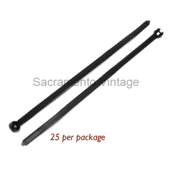 SELF-LOCKING WIRE TYS - BLACK (25) NOW 6 INCH