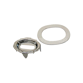 SLIDE LOCK DELUXE (SCROLL) ESCUTCHEON (chrome)  1928-31