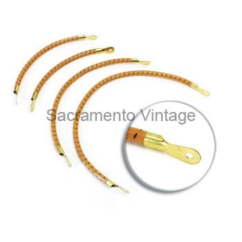 SPARK PLUG WIRE SET- 1909-11 TORPEDO OAK / BLACK W/ BRASS TERMINALS 9MM / 