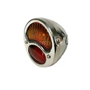 TAIL LAMP- RIGHT / ALL STAINLESS WITH RED/AMBER LENS / 12 VOLT INCANDESCENT/ 1928-31