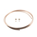 FUEL LINE- GAS TANK TO ENGINE COPPER PLATED STEEL LINE- 1/4" W/BRASS FITTINGS 12' ROLL