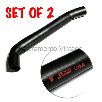 UPPER RADIATOR HOSES (2)- F-O-R-D SCRIPT 1942-48 PASSENGER