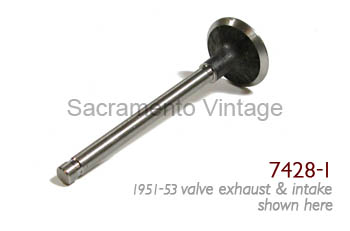 VALVE EXHAUST and INTAKE V-8 1948-50