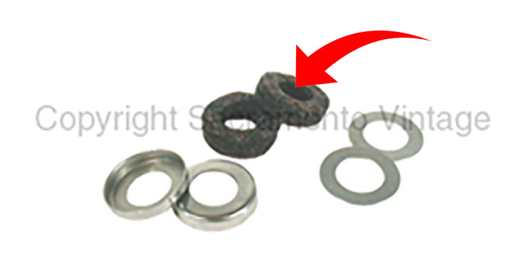 WATER PUMP BEARING FELT WASHERS 1928-34
