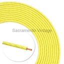 VINTAGE WIRE 14 GA YELLOW 8 FT CLOTH COVERED