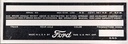 RATING (VIN) PLATE- 1953-56  F100 BLANK - NOT STAMPED