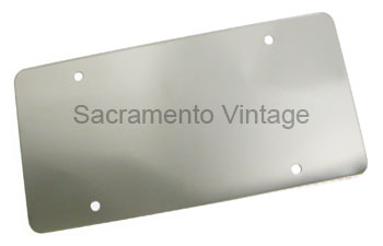 [07961] LICENSE PLATE BACK- PLAIN STAINLESS
