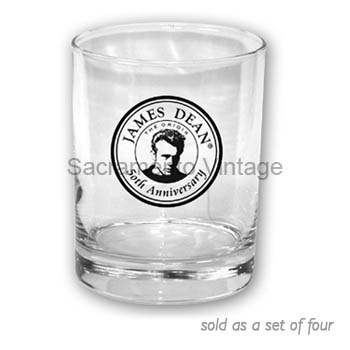 [02950-1016] GLASS SET (4) ROCKS/HI-BALL James Dean 50th Anniversary