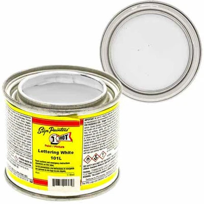 [02604-101] 1 SHOT ENAMEL- LETTERING WHITE 4 OZ