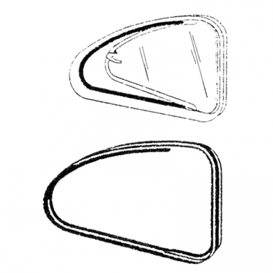 [06327-3] 1/4 WINDOW FOLD-OUT SEALS- Fordor Sedan 1938-40