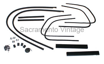 [06318-30-3] DOOR GLASS CHANNEL KIT- W/ RUBBER BUMPERS AT GARNISH (UB) TUDOR SEDAN 1935-36