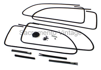 [06318-32-3] REAR 1/4 WINDOW GLASS CHANNEL KIT- TUDOR SEDAN 1937