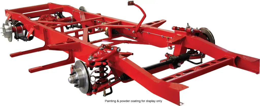 [TCI-1075] 1948 - 1952 FORD F1 TRUCK COMPLETE CHASSIS COIL SPRING IFS FRONT with POWER RACK, POWER BRAKE, LINE PACKAGE, PARABOLIC LEAF SPRING REAR 