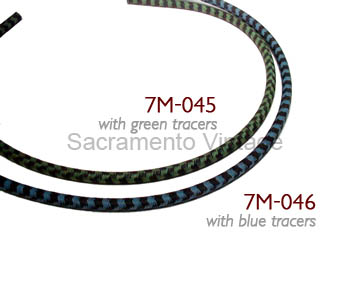 [7M-046] 7 MM SPARK PLUG WIRE BLACK W/2 BLUE CROSS