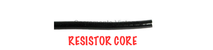 [7M-077-RC] 7MM RESISTOR CORE CLOTH COVERED PLUG WIRE BLACK