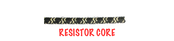 [7M-044-RC] 7MM RESISTOR CORE CLOTH COVERED PLUG WIRE BLACK/YELLOW