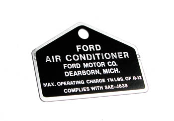 [08304] A.C.COMPRESSOR METAL TAG 1961-73