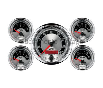 [AM1202] AMERICAN MUSCLE 5 GAUGE SET 3 3/8 ELECTRIC SPEEDOMETER