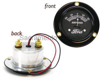 [03820-3] AMMETER- 1919-25  ILLUMINATED / 20-0-20 