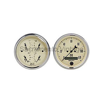 [AM1800] ANTIQUE BEIGE QUAD/SPEEDO KIT (E) 3 3/8 by AUTO METER