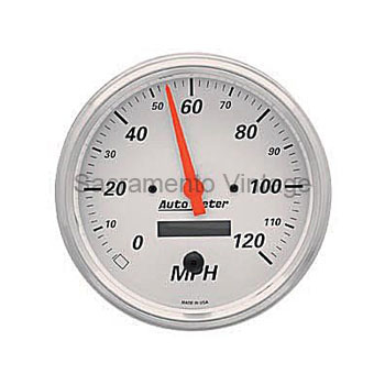 [AM1389] ARTIC WHITE SPEEDO 5 INCH (E) 0-120 MPH by AUTO METER