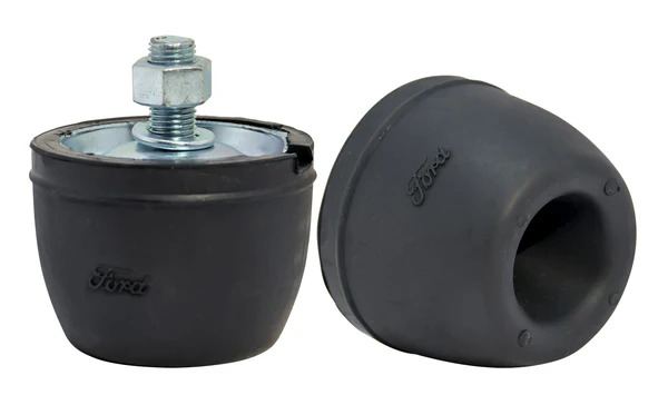 [05082-5] AXLE BUMPERS- REAR / CAR & PU 1939-40 WITH FORD SCRIPT SET OF 2