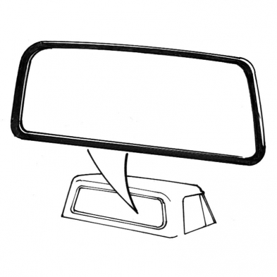 [208610] REAR WINDOW RUBBER- NO CHROME PU 1967-72