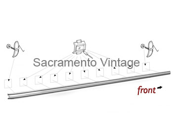 [201101] BEDSIDE MOLDING 8ft BED 1968-69