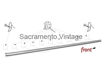 [201096] BEDSIDE MOLDING LONG BED 1967