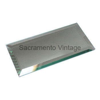 [04192-1] BEVELED MIRROR GLASS ONLY 1909-27 approx. 2-7/8" x 6"