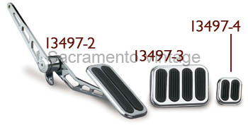 [13497-2] BIG FOOT GAS PEDAL- chrome with insert
