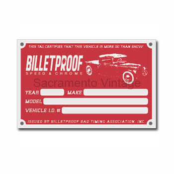 [02375-11] BILLETPROOF VIN TAG- red