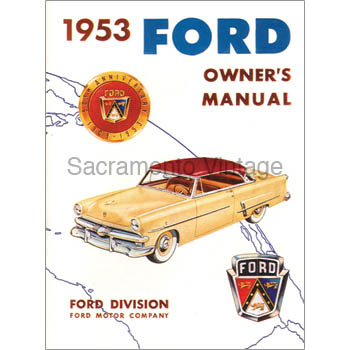 [09600-5] BOOK- 1953 OWNERS MANUAL CAR