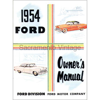 [09600-6] BOOK- 1954 OWNERS MANUAL CAR