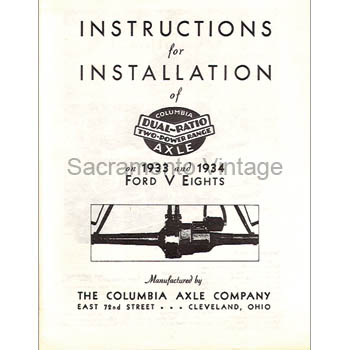 [09290] BOOK- COLUMBIA AXLE INSTALL 1933-34