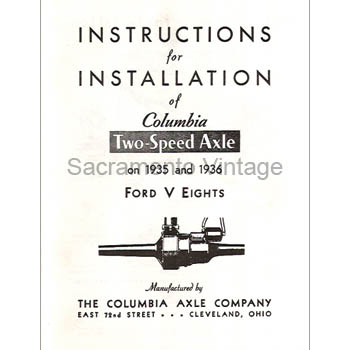 [09291] BOOK- COLUMBIA AXLE INSTALL 1935-36